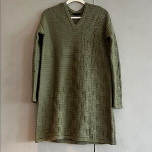 Ohne Titel Green chunky knitted sweater dress Size S